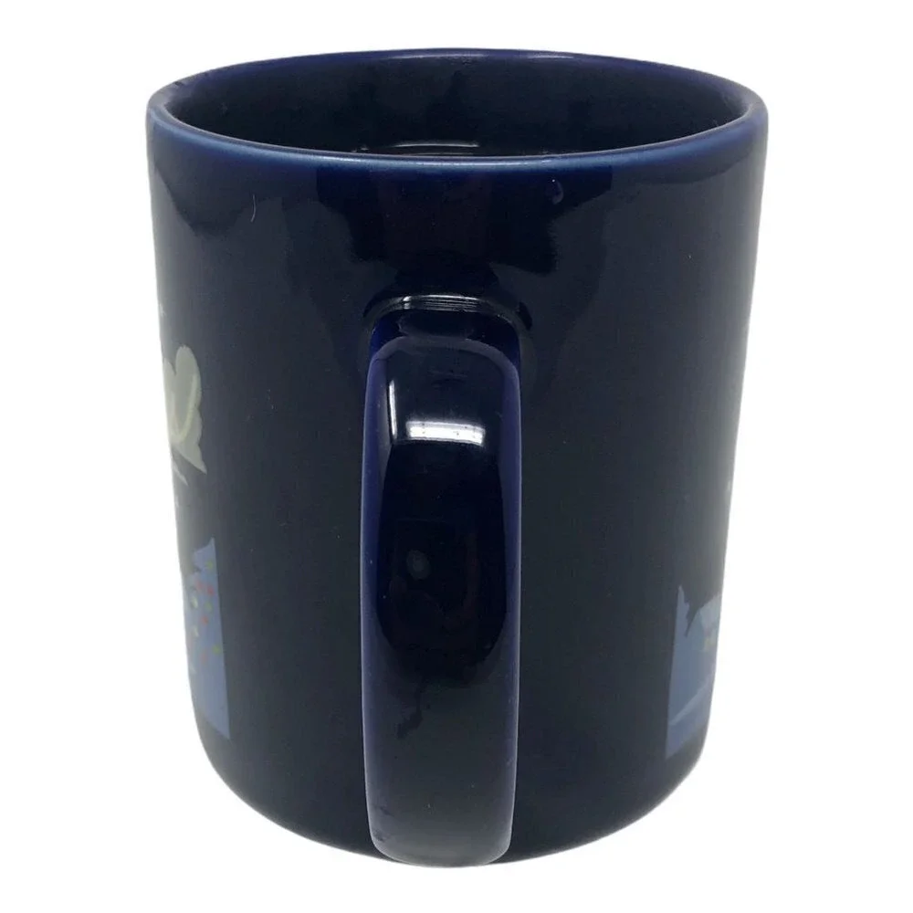 Merry Christmas Blue Coffee Mug Tea‎ Cup Trees Darkens with Heat